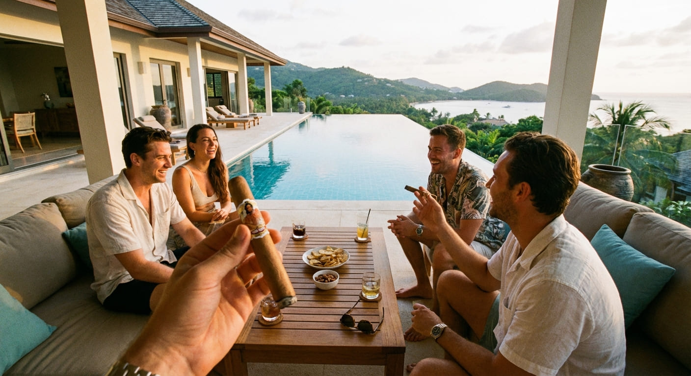 Premium handcrafted Papasito cigars rolled by artisans in Jember, Java