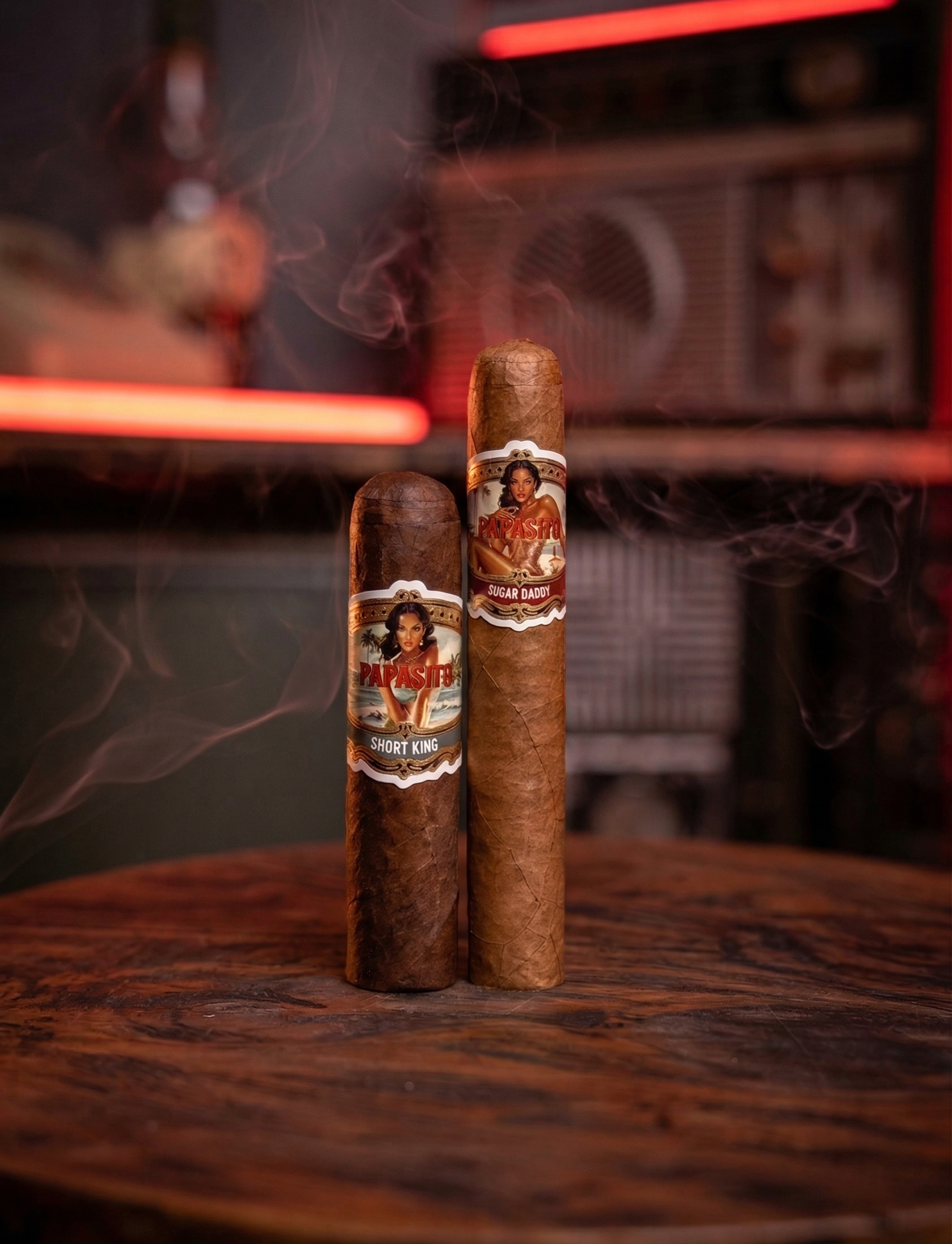 Papasito premium cigar collection with Sugar Daddy and Short King blends